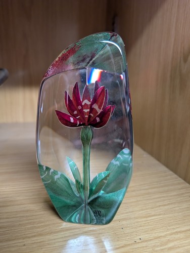 Mats jonasson art glass flower - art,