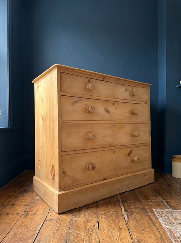 Victorian stripped pine chest - victorian,