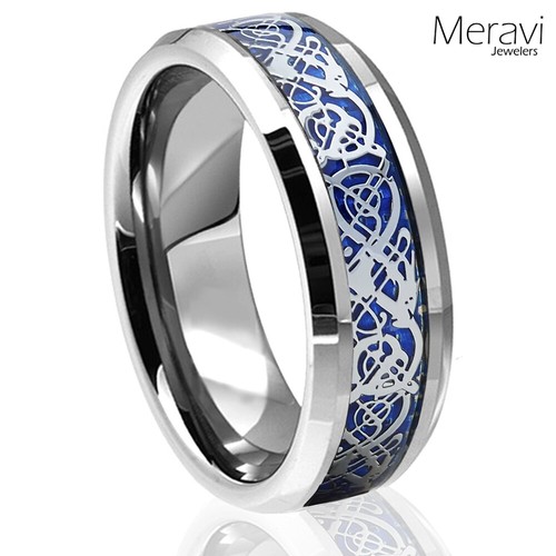 Silver celtic dragon tungsten - dragon,