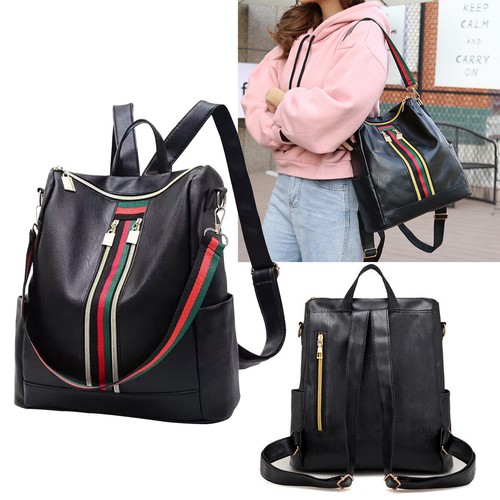 Women ladies leather backpack - women,
