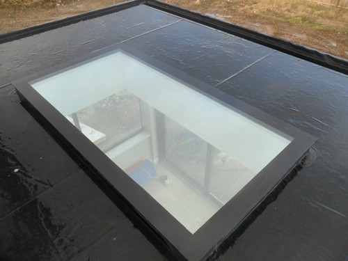 Flat roof glass - glass, lantern