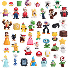 18/48Pcs/Set Super Mario Bros PVC Action Figure Toys Dolls Model Set Luigi Yoshi