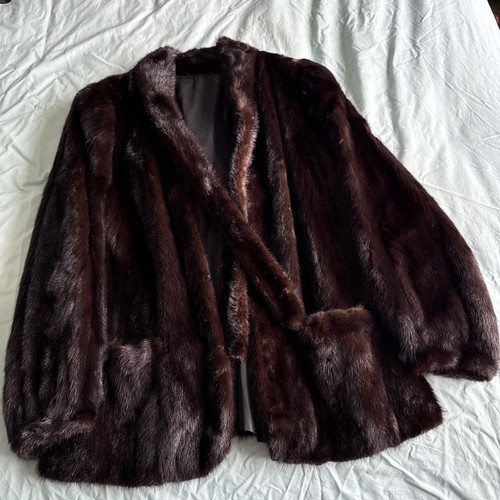 Women mahogany mink real fur - women's,
