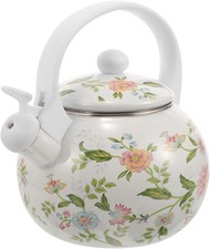 Zerodeko Whistling Tea Kettle for Stove Top, 2.2L Enamel Gas Hob Kettle Vintage