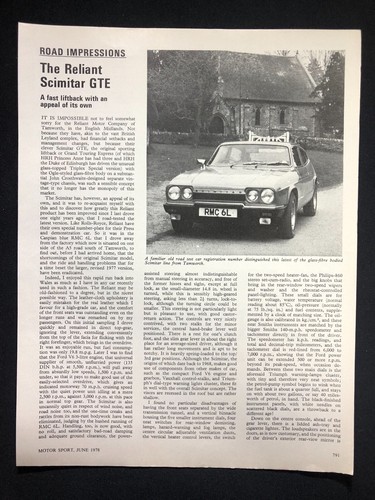 Reliant scimitar gte report - scimitar,