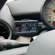 EM plus v1.4 OBDII OBD2 Code Scan Tool Trip Gauges Car Scanner with mounting