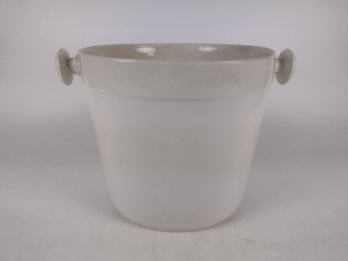 Vintage white glazed stoneware - white,