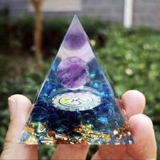 Crystal Energy Resin Pyramid