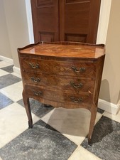 Petite Kingwood Louis XVI Walnut Chest of Drawers Commode Antique