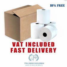Thermal Till Rolls 57 x 57mm  till Machine and PDQs LONGER LENGTH 20 ROLLS