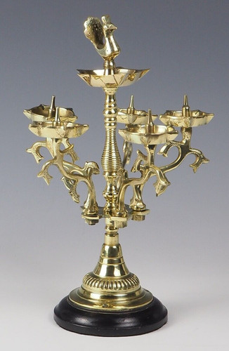 Antique brass candelabra oil - brass,