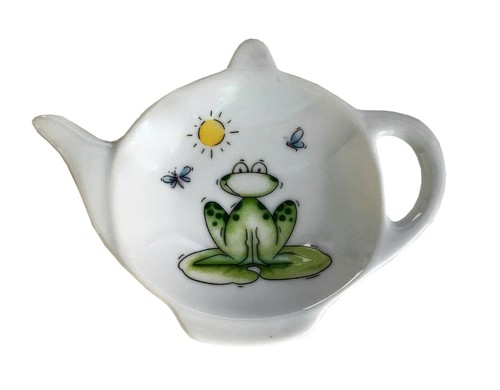 Porcelain frog tea - frog, bag