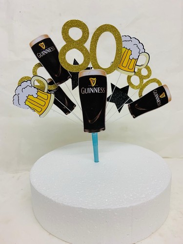 Guinness birthday cake topper - birthday,