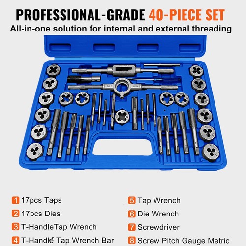 40pcs tap and die set - 40pcs,