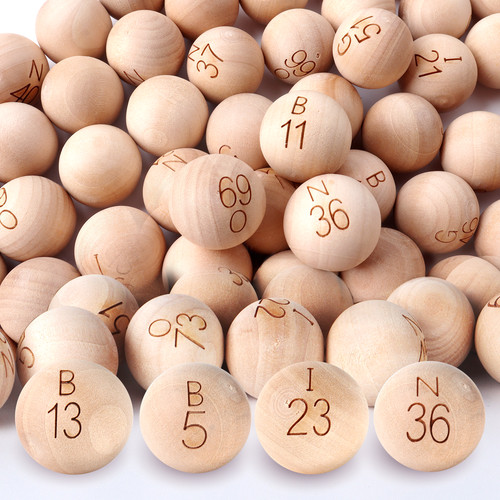 Solid wood bingo balls - bingo,