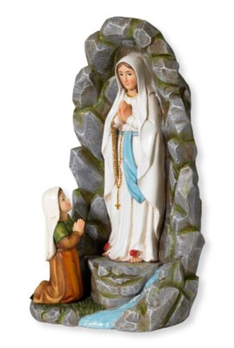 Lourdes in grotto with - l, of