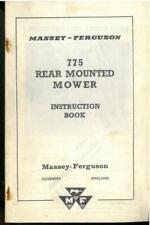 Massey Ferguson MF 775 Rear Mounted Mower Operators Manual - Finger Bar MF775