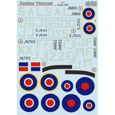 Print Scale 48-125 Decal airplane 1:48 Hawker Tempest Part 1 Waterslide decals