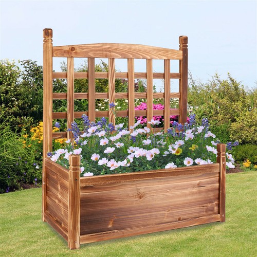 Wooden garden planter plant - planter,