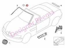 BMW Z3 Roadster Top Of Roof Chrome Trim Joining Section(JS)