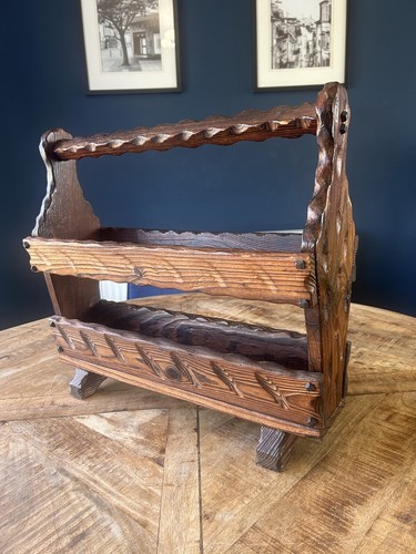 Vintage wooden magazine rack - wooden,