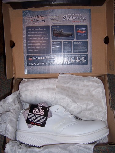 Nib skechers shape ups white - nib,