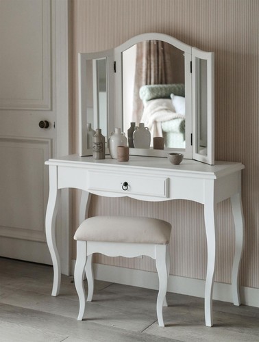French white dressing table - white,