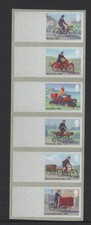 MAIL BY BIKE  2018  BLANK STRIP  of 6 BICYCLE 1949 TOP  POST GO  SUPERB  -  RARE