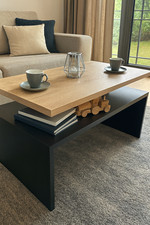 Grey Oak Coffee Table Wooden