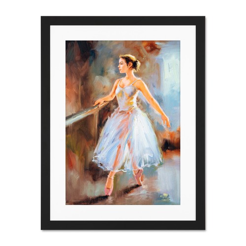 Ballet dancing barre painting - ballet,