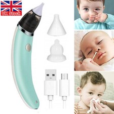 Electric Baby Silicone Nasal Aspirator Vacuum Sucker Nose Mucus Snot Cleaner UK