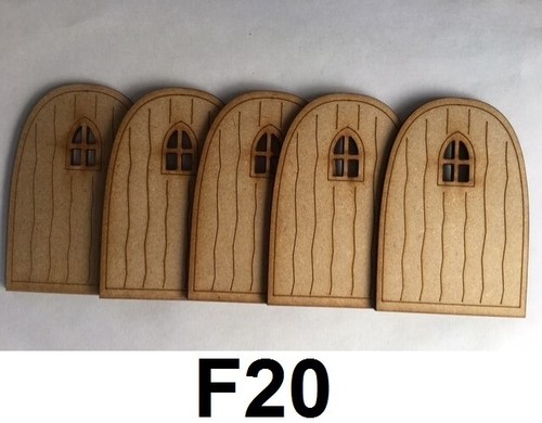 Wooden gothic fairy door - 5,