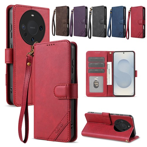 Leather flip wallet case - leather,