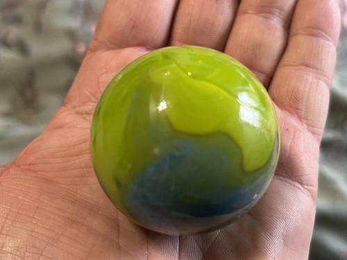 Large green blue white glass - large, blue,