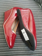 Dorothy Perkins Ladies core Courts RED Patent Shoes Size Uk 4
