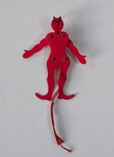 Devil - Vintage plastic animated jumping jack c1920s - Rare