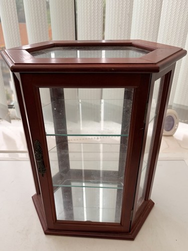 Vintage glass wood table - vintage,