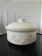 Large Bowl with lid Dish For Oven Vintage Ironstone Biltons Spring Bouquet