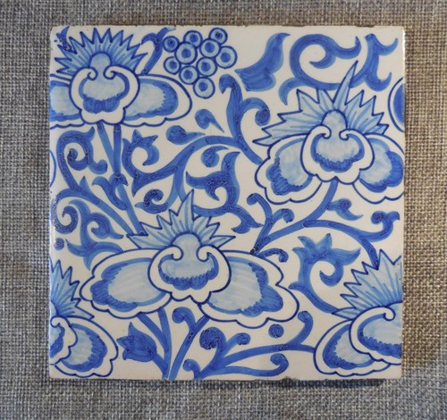 Rare hand painted - hand, blue
