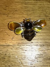 Bumble Bee Brooch Black Gold