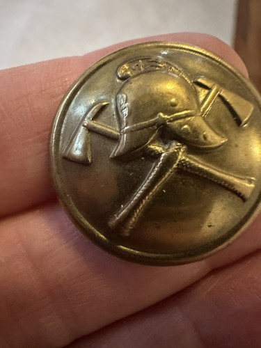 Vintage brass uniform - , button