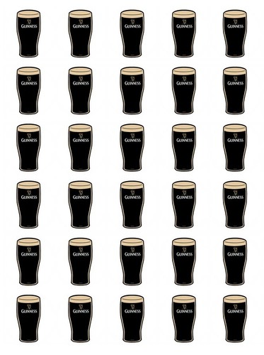 Edible guinness glass 30 - edible, x