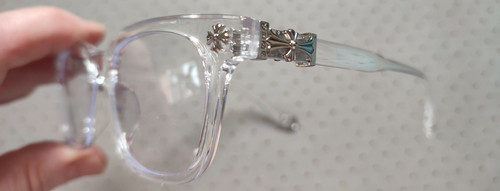 Clear chrome hearts glasses - chrome,