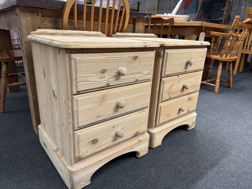 Stripped pine bedsides - stripped,