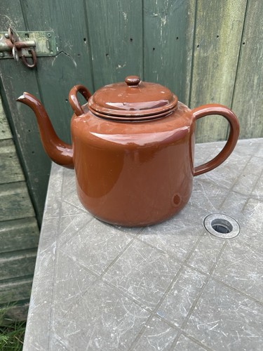 Vintage large brown - large, enamel