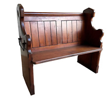Pitch Pine Antique Decorative Church or Chapel Pew - UKAA - Seating