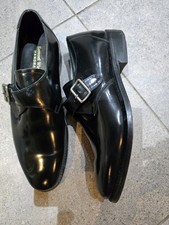 Samuel Windsor Men’s Black Leather Monk Strap Dress Shoes Size 9 UK – Elegant