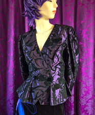 Vintage 1980s Purple Flocked
