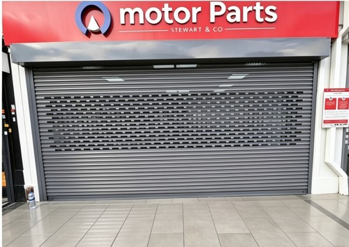 Motorised steel roller shutter - steel,