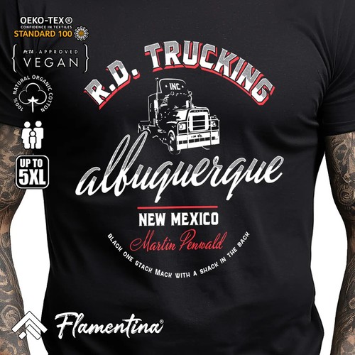 Trucking mens tshirt - rd,